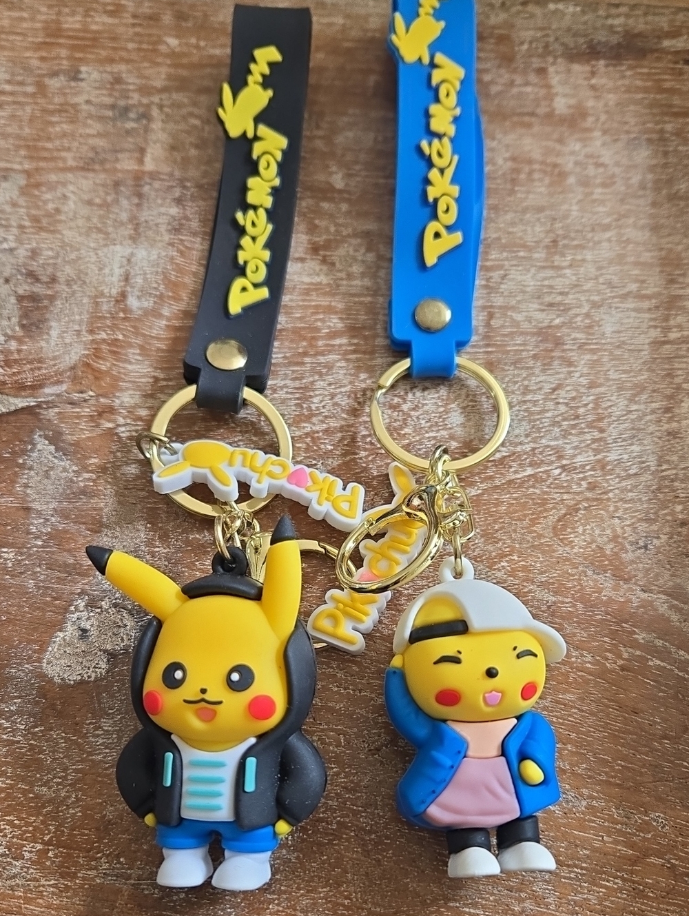 NWT Set of 2 Pikachu Cosplay Keychains Streetwear Outfits Bag Charms (BIN 011)